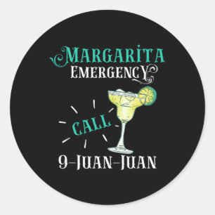 Margarita Notruf 9 Juan Juan Cinco De Mayo Runder Aufkleber
