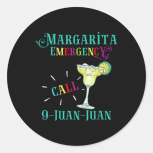 Margarita Notruf 9 Juan Juan Cinco De Mayo Runder Aufkleber