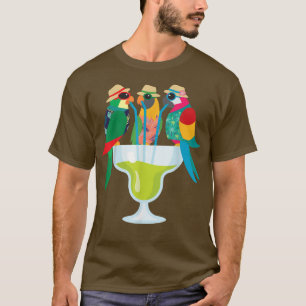Margarita Papageien Lustige Trinkende Mutter Hallo T-Shirt