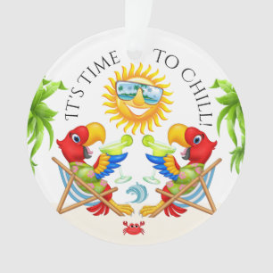 Margarita Parrot Time to Chill Ornament