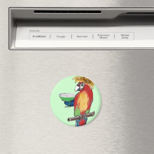Margarita Parrots Magnet (In Situ (Geschirrspüler))