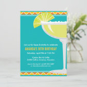 Margarita Party Einladung (Stehend Vorderseite)