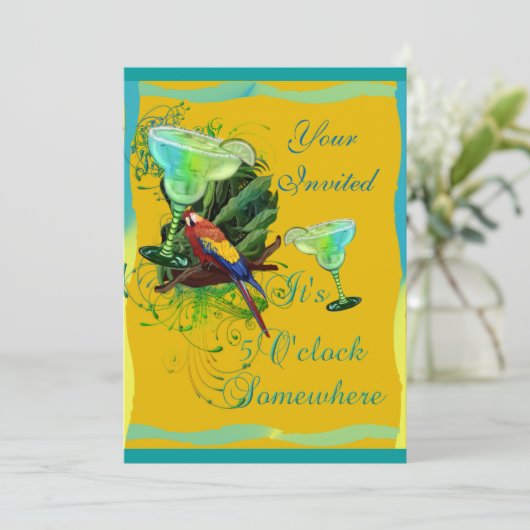 Margarita-Party Einladung (Stehend Vorderseite)