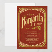 Margarita-Party Einladungen - rotes Fiesta-Party (Vorne/Hinten)