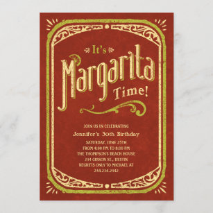 Margarita-Party Einladungen - rotes Fiesta-Party