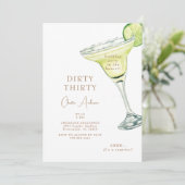 Margarita Party im Haus Dirty 30 Geburtstag Einladung (Stehend Vorderseite)