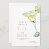 Margarita Party im Haus Dirty 30 Geburtstag Einladung (Vorne/Hinten)