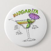 MARGARITA RECIPE COCKTAIL ART BUTTON (Vorderseite)