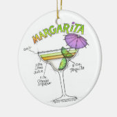 MARGARITA RECIPE COCKTAIL ART KERAMIK ORNAMENT (Links)