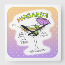 MARGARITA RECIPE COCKTAIL ART QUADRATISCHE WANDUHR