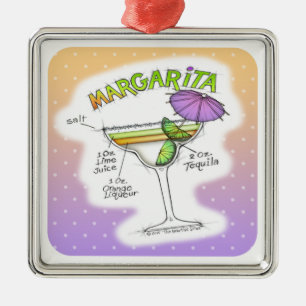 MARGARITA RECIPE COCKTAIL ART SILBERNES ORNAMENT