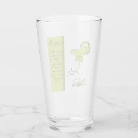Margarita Recipe Glas (Rückseite)