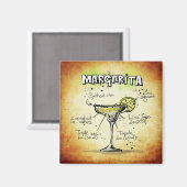 Margarita Recipe Gold Bar Magnet (Vorderseite/Rückseite)