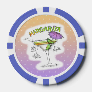 MARGARITA-REZEPT COCKTAIL-KUNST POKERCHIPS