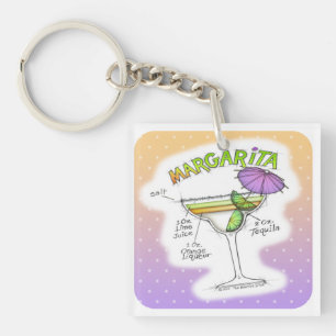 MARGARITA-REZEPT COCKTAIL-KUNST SCHLÜSSELANHÄNGER