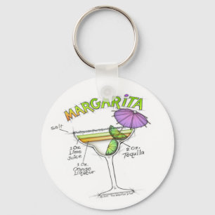 MARGARITA-REZEPT-COCKTAIL-KUNST SCHLÜSSELANHÄNGER
