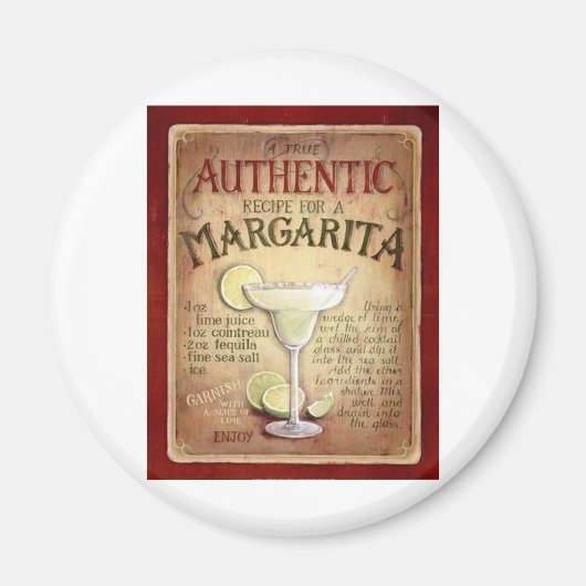 Margarita Rezept Magnet (Vorne)