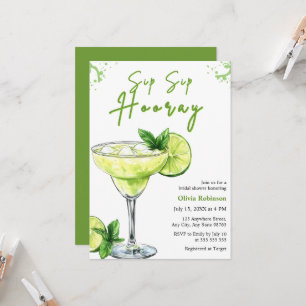 Margarita Sip Sip Hurra Junggesellinnenabschied Einladung