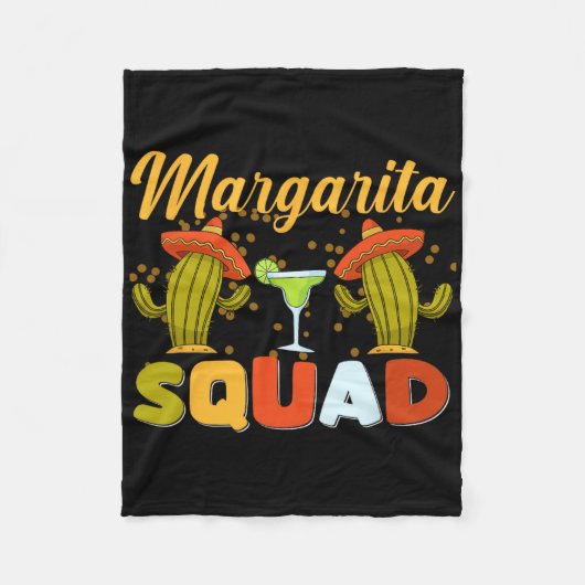 Margarita Squad Funny Cinco De Mayo Fleecedecke (Vorderseite)