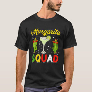 Margarita Squad Mexican Hat Happy Cinco De Mayo T-Shirt