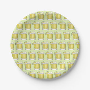 Margarita Summer Cocktail Mixed Drink Lime Green Pappteller