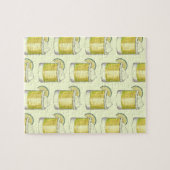 Margarita Summer Cocktail Mixed Drink Lime Green Puzzle (Horizontal)