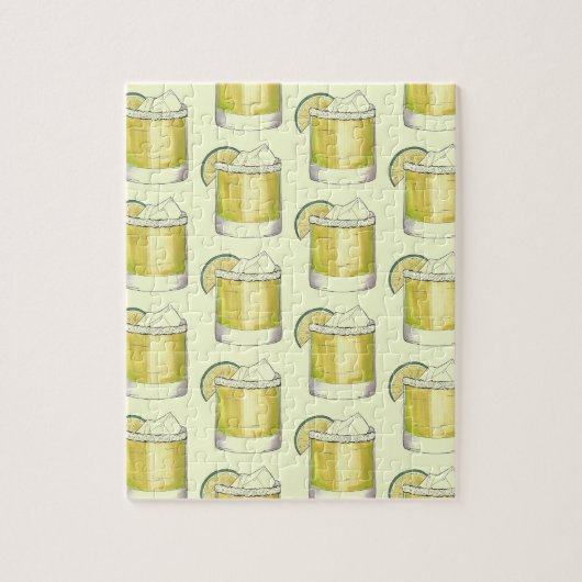 Margarita Summer Cocktail Mixed Drink Lime Green Puzzle (Vertikal)