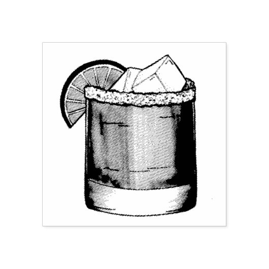 Margarita Summer Cocktail Mixed Drink Limones Salz Gummistempel (Prägung)