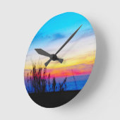 Margarita Sunset Runde Wanduhr (Winkel)