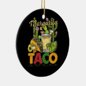 Margarita Tacos Funny Margarita Tequila Drinker Keramik Ornament (Rechts)