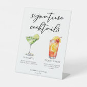 Margarita Tequila Sunrise Wedding Cocktails Menü Sockelschild (Vorderseite)