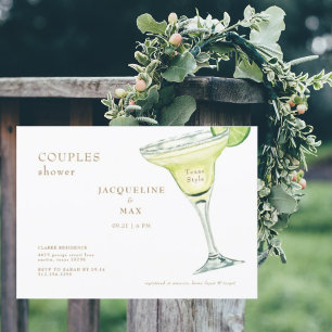 Margarita Texas Style Paare Hochzeitsdusche Postkarte