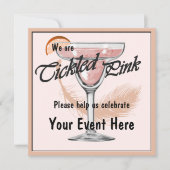 Margarita Tickled Pink Fiesta Party Einladung (Vorderseite)