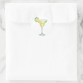 Margarita Time Runder Aufkleber (Tasche)