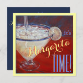 Margarita trinkt rot-gelb-bachelorette einladung (Vorne/Hinten)