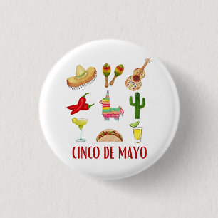 Margarita und Bow Coquette Cinco de Mayo Button