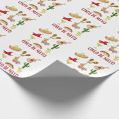 Margarita und Bow Coquette Cinco de Mayo Geschenkpapier (Ecke)