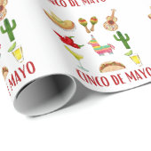 Margarita und Bow Coquette Cinco de Mayo Geschenkpapier (Rolleneckpunkt)