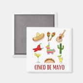 Margarita und Bow Coquette Cinco de Mayo Magnet (Vorderseite/Rückseite)