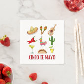 Margarita und Bow Coquette Cinco de Mayo Serviette (Beispiel)