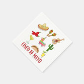 Margarita und Bow Coquette Cinco de Mayo Serviette (Ecke)