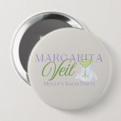Margarita Veil - Fun Junggeselinnen-Abschied Button (Vorne & Hinten)