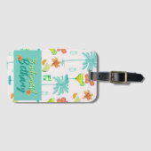 Margarita Veil Junggeselinnen-Abschied Illustriert Gepäckanhänger (Vorderseite (Horizontal))