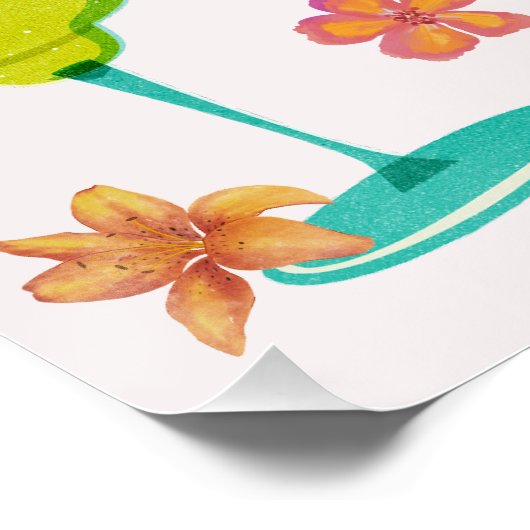 Margarita Veil Junggeselinnen-Abschied Illustriert Poster (Ecke)