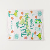 Margarita Veil Junggeselinnen-Abschied Illustriert Wandteppich (Vorderseite (Horizontal))