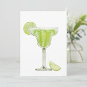 Margarita Wasserfarben Einladung (Stehend Vorderseite)
