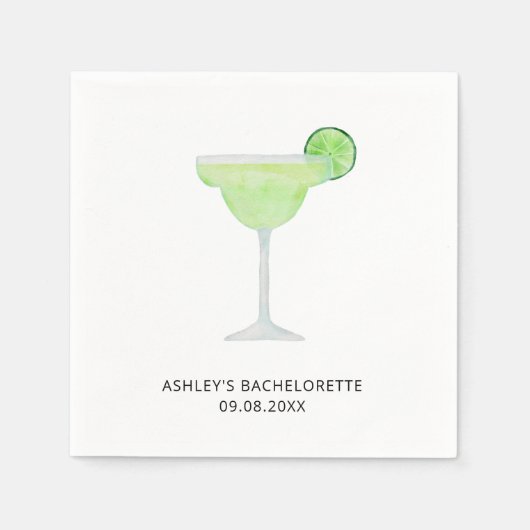Margarita Wedding, Bachelorette oder Brautparty Serviette (Vorderseite)