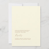 Margarita White Hydrangeas Gelbes Brautparty Einladung (Rückseite)