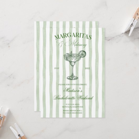 Margaritas and lime Bridal shower Einladung (Vorderseite/Rückseite Beispiel)