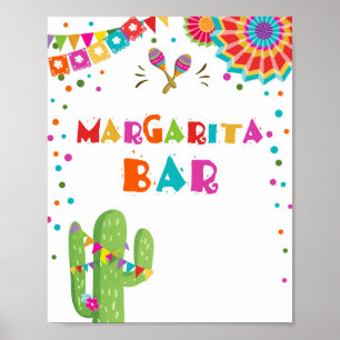 Margaritas Bar Getränke Kaktus Fiesta Tischschild Poster
